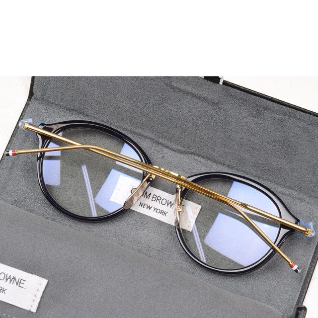 THOM BROWNE(トムブラウン)のTHOM BROWNE　トムブラウン TB-011F-NVY-GLD-49 眼鏡 メンズのファッション小物(サングラス/メガネ)の商品写真