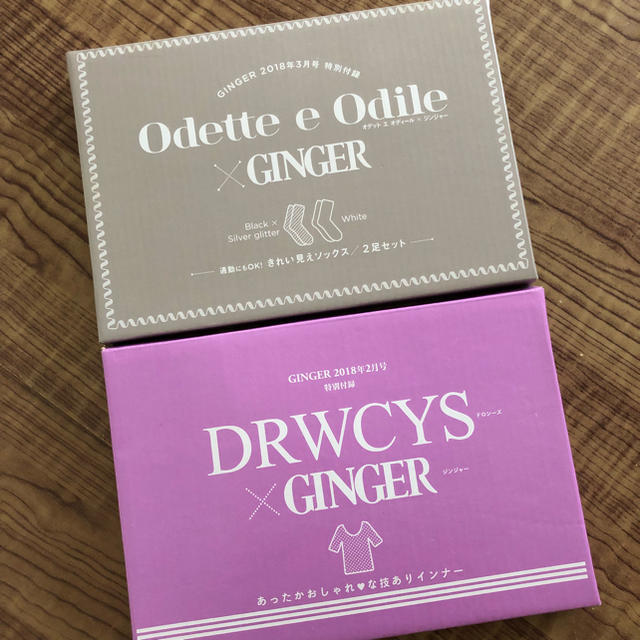 Odette e Odile(オデットエオディール)のGINGER 付録2つ 靴下2足セット&黒インナー レディースのレッグウェア(ソックス)の商品写真