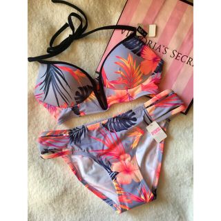 ヴィクトリアズシークレット(Victoria's Secret)の【新品】激安★ヴィクトリアズシークレット ビキニ S 上下セット グレー系(水着)