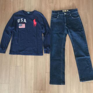 ラルフローレン(Ralph Lauren)のラルフローレンロンＴ&EDWINジーンズ150㎝(パンツ/スパッツ)