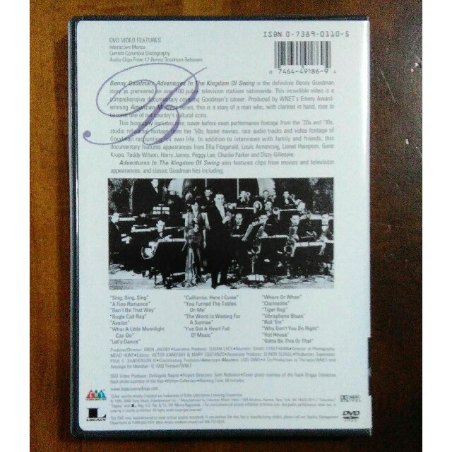 BENNY GOODMAN : DVD VIDEO FEATURES  エンタメ/ホビーのDVD/ブルーレイ(ミュージック)の商品写真