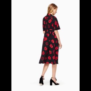 ワンピース kate spade バーンアウト フラッター スリーブドレスの通販