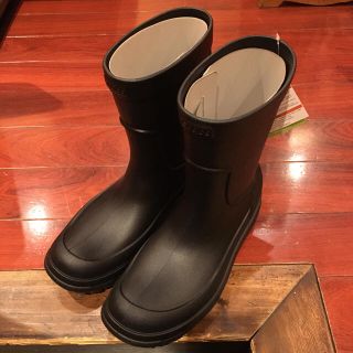 クロックス(crocs)の送料込み クロックス レインブーツ 新品未使用 黒(長靴/レインシューズ)