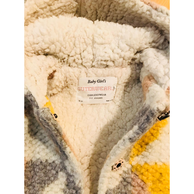 ZARA KIDS(ザラキッズ)のZARA キッズ 幾何学模様 ニットコート 98cm 2〜3歳  キッズ/ベビー/マタニティのキッズ服女の子用(90cm~)(ジャケット/上着)の商品写真