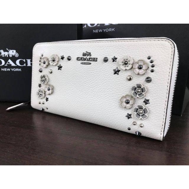 COACH(コーチ)の新品・未使用品 コーチ 長財布 ブティックライン スリム ウォレット 花柄 白 レディースのファッション小物(財布)の商品写真