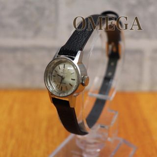 オメガ(OMEGA)のオメガ OMEGA レディース カットガラス シルバー 手巻き(腕時計)