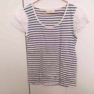 ダブルクローゼット(w closet)のwcloset＊袖レースカットソー(Tシャツ(半袖/袖なし))