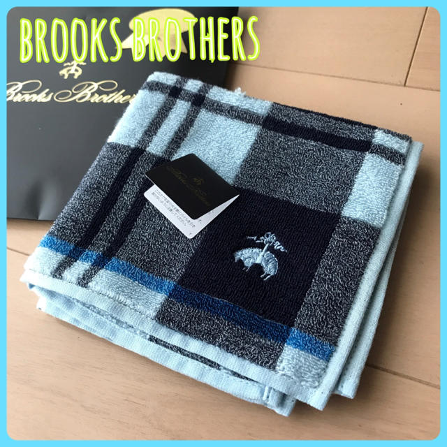 Brooks Brothers(ブルックスブラザース)の【新品・未使用】brooks Brothers タオルハンカチ チェック柄 レディースのファッション小物(ハンカチ)の商品写真