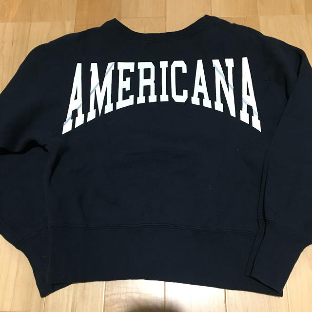 アメリカーナ AMERICANA ボーダー カットソー バックプリント 長袖