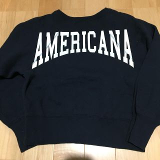 アメリカーナ(AMERICANA)の美品！アメリカーナ バックプリント 長袖カットソー(カットソー(長袖/七分))