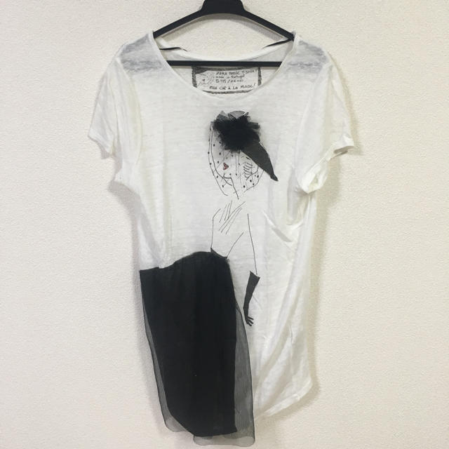 ZARA(ザラ)のZARA Tシャツ おしゃれ レディースのトップス(Tシャツ(半袖/袖なし))の商品写真