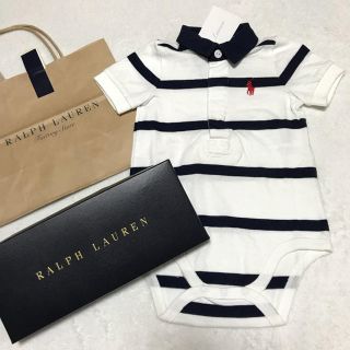 ラルフローレン(Ralph Lauren)のギフトBOX☆新品✨ラガーシャツ ボディスーツ 9M/75(ロンパース)