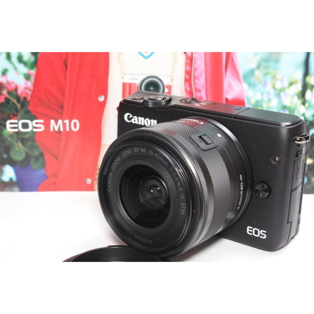 ❤️Wi-Fi内蔵&自撮り❤️Canon EOS M10 レンズキット ブラック-