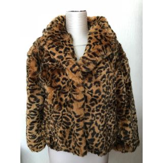 マウジー(moussy)のMOUSSY ヒョウ柄 フェイクファーコート アウター レオパード(毛皮/ファーコート)