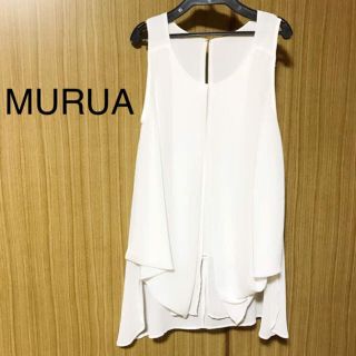 ムルーア(MURUA)のMURUA シフォン無地アシメシャツ 定番(シャツ/ブラウス(半袖/袖なし))