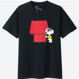 ユニクロ(UNIQLO)のユニクロ KAWS × PEANUTS グラフィックT（半袖）Sサイズ／黒 新品(Tシャツ/カットソー(半袖/袖なし))