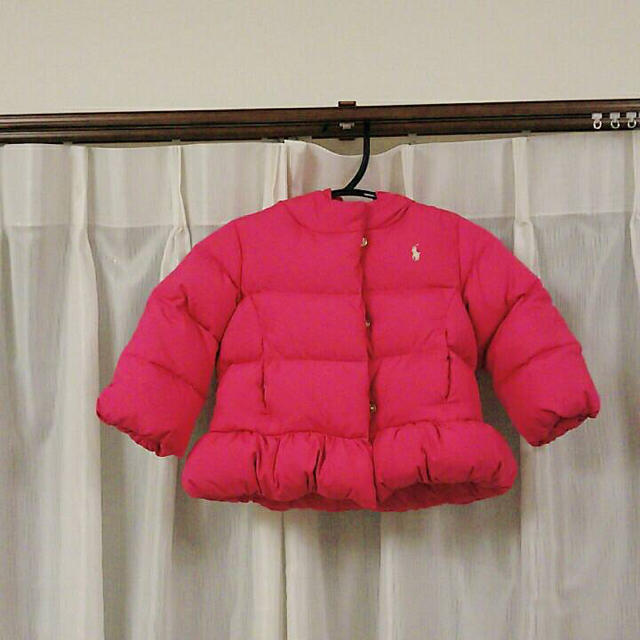 Ralph Lauren(ラルフローレン)のRALPH LAUREN baby ペプラムダウン×pink  80 キッズ/ベビー/マタニティのベビー服(~85cm)(ジャケット/コート)の商品写真