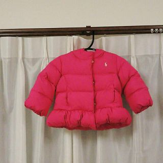 ラルフローレン(Ralph Lauren)のRALPH LAUREN baby ペプラムダウン×pink  80(ジャケット/コート)