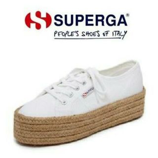 スペルガ(SUPERGA)のSuperga White 2790 Platform Espadrille (スニーカー)