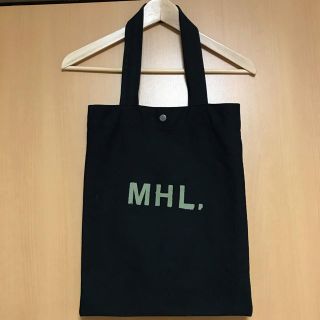 マーガレットハウエル(MARGARET HOWELL)のMHL 黒ロゴトート エコバッグ(トートバッグ)