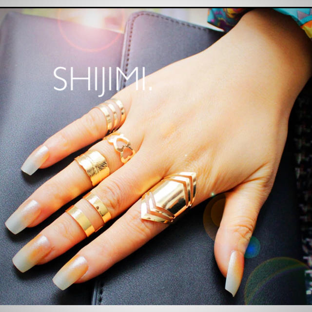 TODAYFUL(トゥデイフル)の【Import〻ring.set】Gold 5点セット シンプル Hawaii レディースのアクセサリー(リング(指輪))の商品写真