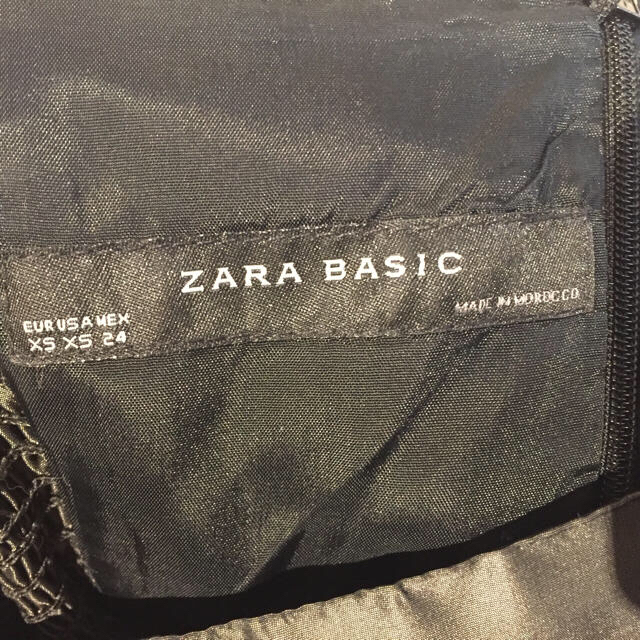 ZARA(ザラ)のZARA ドレス ワンピース ブラウン 結婚式 二次会 チューブトップ 光沢 レディースのフォーマル/ドレス(ミディアムドレス)の商品写真