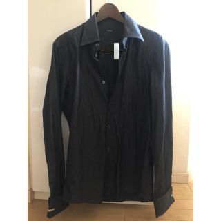 グッチ(Gucci)のグッチ 黒シャツ ダブルカフス(シャツ)