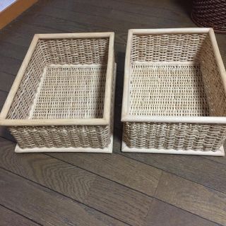 ムジルシリョウヒン(MUJI (無印良品))の無印バスケット ２個セット(バスケット/かご)