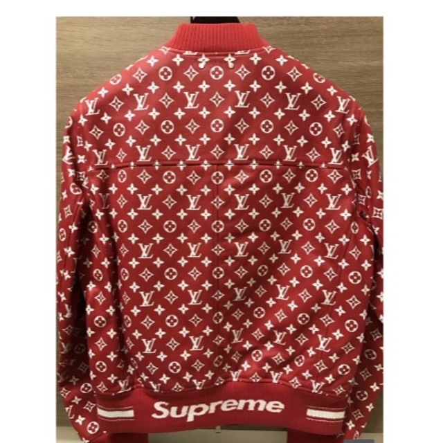 lv supreme leather jacket