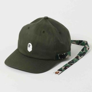 アベイシングエイプ(A BATHING APE)のABC LONG TAPE PANEL CAP OLIVEDRAB(その他)