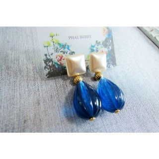 イエナ(IENA)のヴィンテージピアス1970s Vintage Blue Beads Pierce(ピアス)