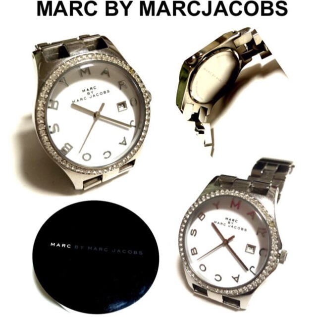 MARC BY MARC JACOBS(マークバイマークジェイコブス)のマーク！時計！シンプルごつめ！ストーン付 レディースのファッション小物(腕時計)の商品写真