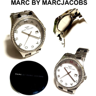 マークバイマークジェイコブス(MARC BY MARC JACOBS)のマーク！時計！シンプルごつめ！ストーン付(腕時計)