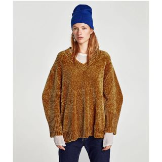 ザラ(ZARA)のオーバーサイズシェニール織ニットプルオーバー(ニット/セーター)