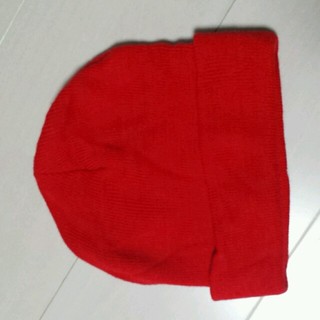 赤ニットワッチ ニット帽(ニット帽/ビーニー)