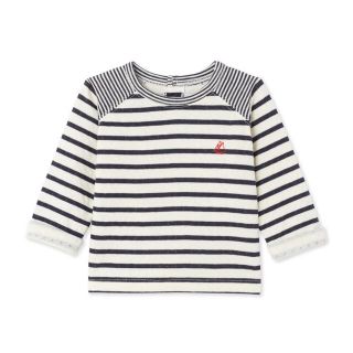 プチバトー(PETIT BATEAU)のプチバトー☆36Mチュビックボーダー長袖Ｔシャツ(Tシャツ/カットソー)