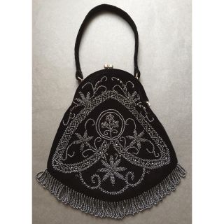 ルルギネス(LULU GUINNESS)のルルギネス ビーズ飾りバッグ 美品(ハンドバッグ)