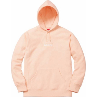 シュプリーム(Supreme)のsupreme box logo hoodie peach s-size 極美品(パーカー)