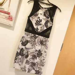 リプシー(Lipsy)のオシャレ柄×レースが上品なワンピース ドレス♡(ミニドレス)