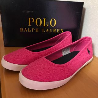 ポロラルフローレン(POLO RALPH LAUREN)の試着のみ！ POLO ラルフローレン スニーカー ピンク 24.0(スニーカー)