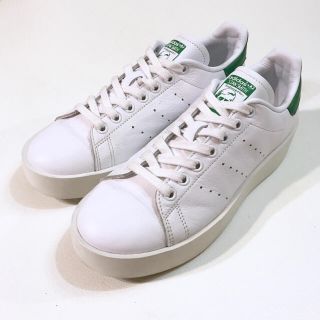 アディダス(adidas)の美品24.5adidasアディダス スタンスミス BD W ボールド白緑T145(スニーカー)