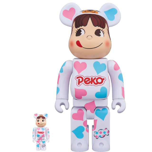 BE@RBRICK 着ぐるみ ペコちゃん ハート 100% u0026 400%-
