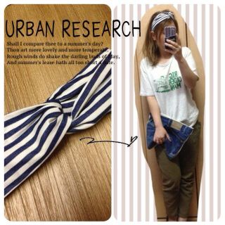 アーバンリサーチ(URBAN RESEARCH)のUR  ストライプターバン(ヘアバンド)