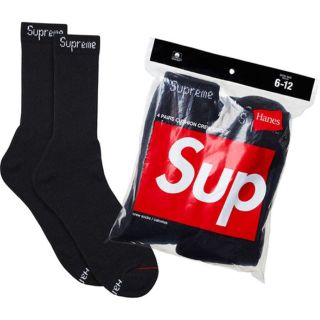 シュプリーム(Supreme)のSupreme/Hanes Crew Socks Black 1足(その他)