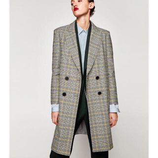 ザラ(ZARA)のZARA 新品 チェックコート(チェスターコート)