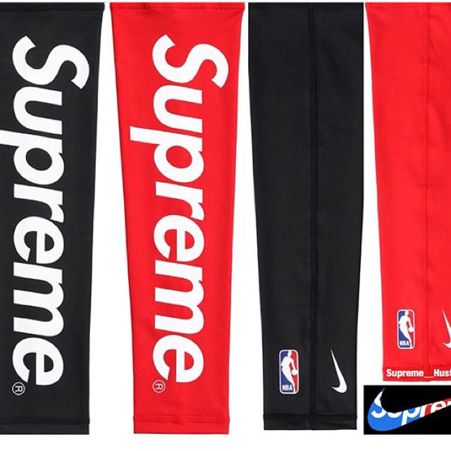 Nike supreme shooting sleeve nba 赤　s/m