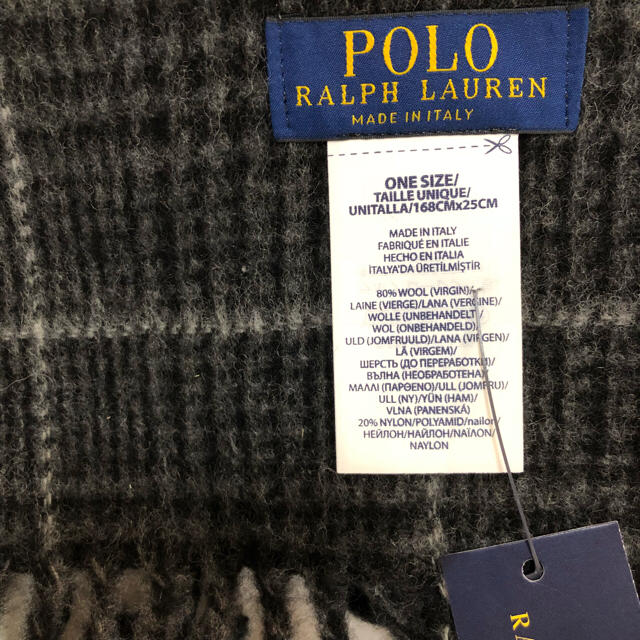 Ralph Lauren(ラルフローレン)のラルフ新品タグ付き イタリア製リバーシブル ウール マフラー 残りわずかです メンズのファッション小物(マフラー)の商品写真