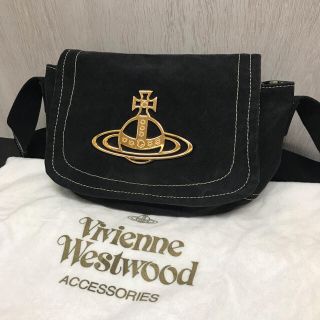 ヴィヴィアンウエストウッド(Vivienne Westwood)のヴィヴィアン  ショルダーバッグ  黒  ナイロン  オーブ(ショルダーバッグ)