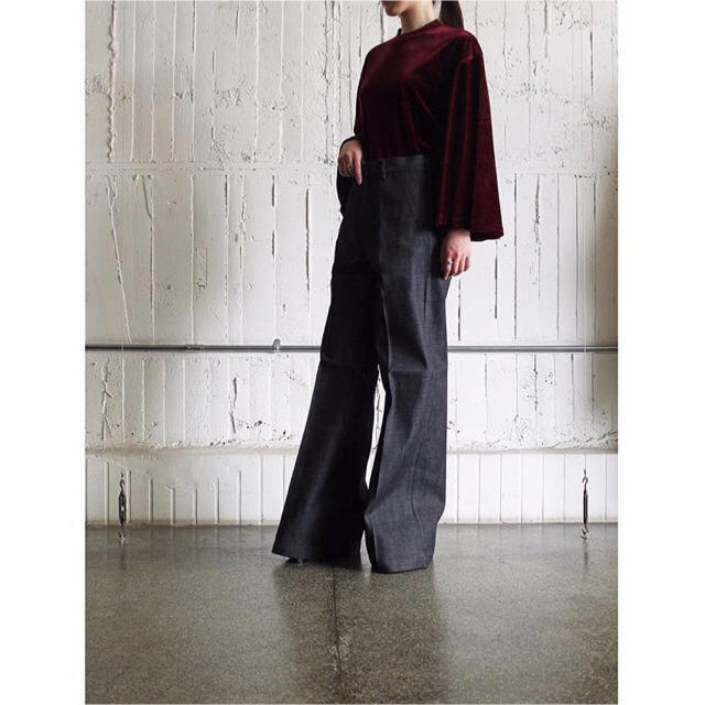 HYKE DENIM WIDE LEG BAKER PANTS