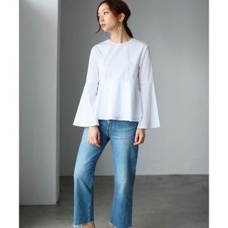 アズールバイマウジー(AZUL by moussy)のアズールバイマウジー♡フリルスリーブペプラムシャツブラウス新品未使用タグつき(シャツ/ブラウス(長袖/七分))